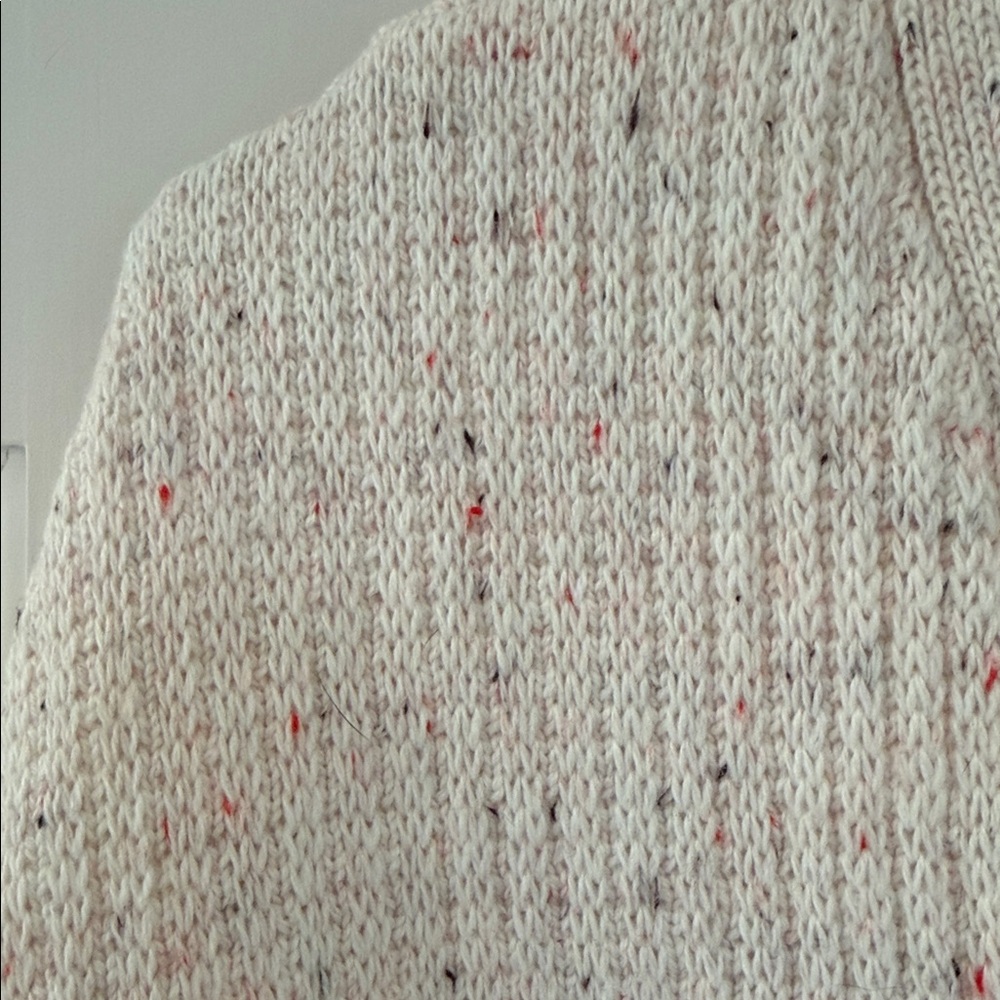 Textured Cream Button-Up Cardigan - Picture 3 of 3
